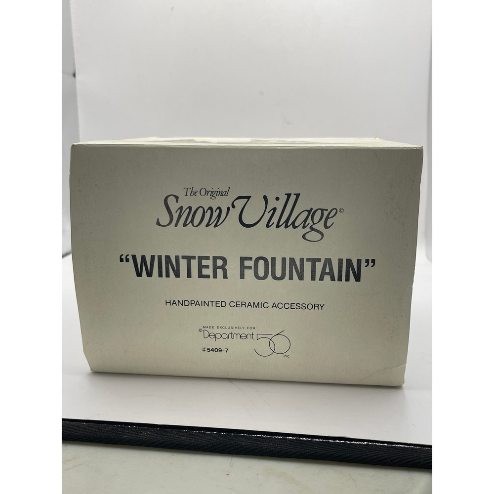 Department 56 Snow Village Winter Fountain Handpainted Ceramic Accessory 5409-7 - Picture 3 of 9